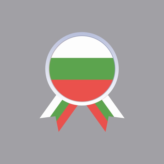 Vector ilustración de la plantilla de la bandera de bulgaria