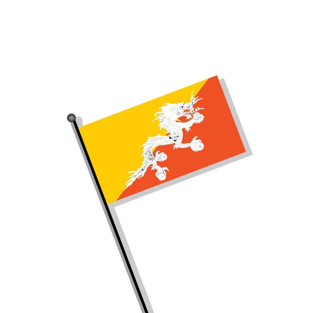 Ilustración de la plantilla de la bandera de Bután
