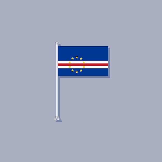 Ilustración de la plantilla de la bandera de Cabo Verde