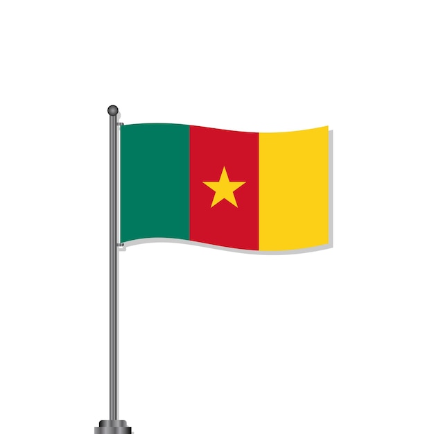 Ilustración de la plantilla de la bandera de Camerún