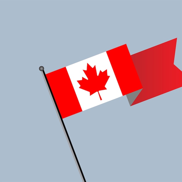 Ilustración de la plantilla de la bandera de Canadá