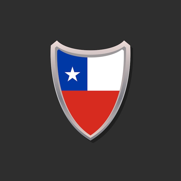 Vector ilustración de la plantilla de la bandera de chile