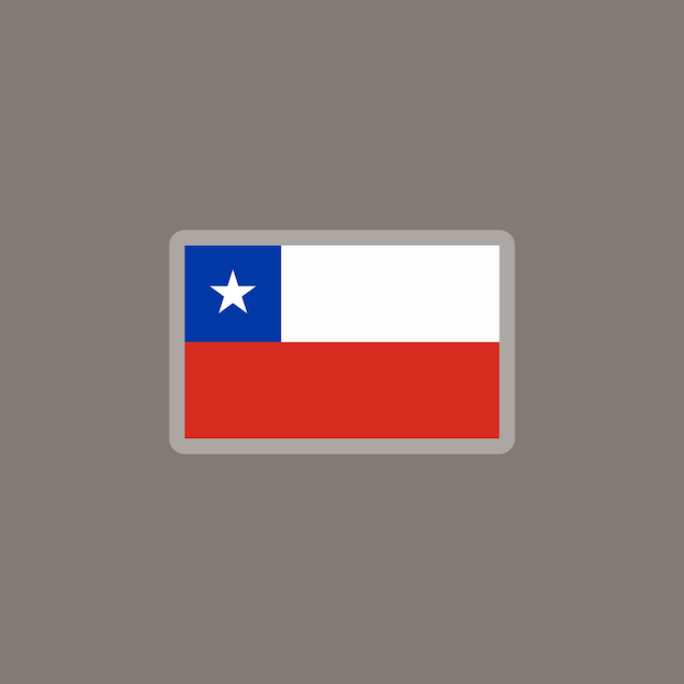 Vector ilustración de la plantilla de la bandera de chile