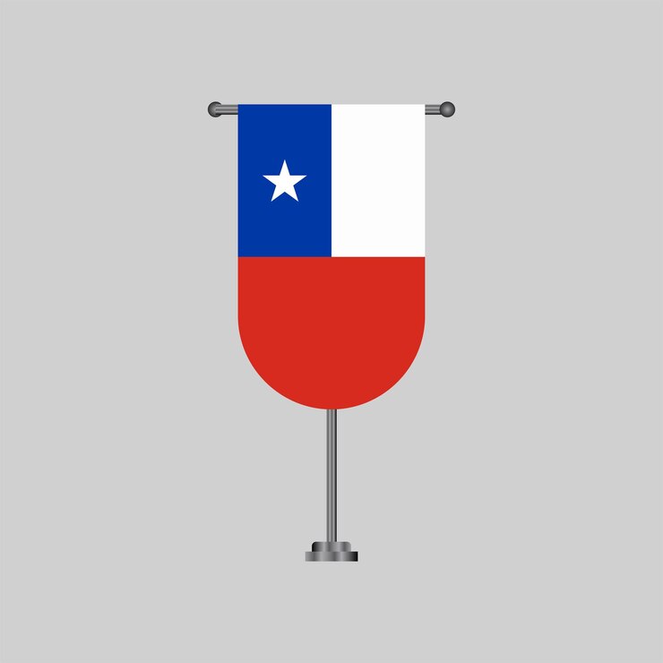 Vector ilustración de la plantilla de la bandera de chile