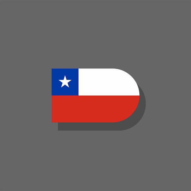 Vector ilustración de la plantilla de la bandera de chile