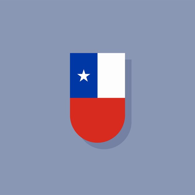 Vector ilustración de la plantilla de la bandera de chile