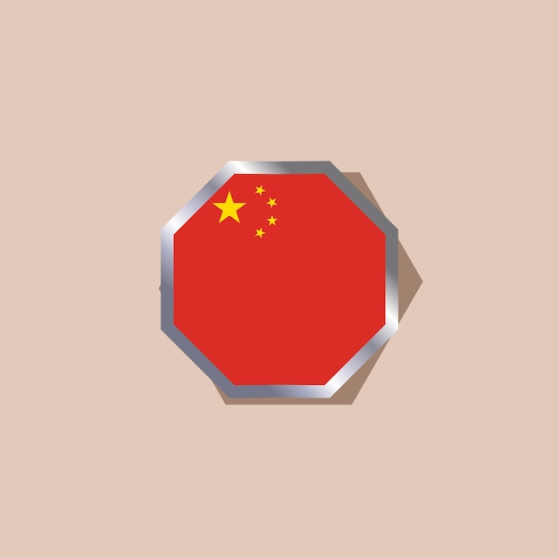 Ilustración de la plantilla de la bandera de China