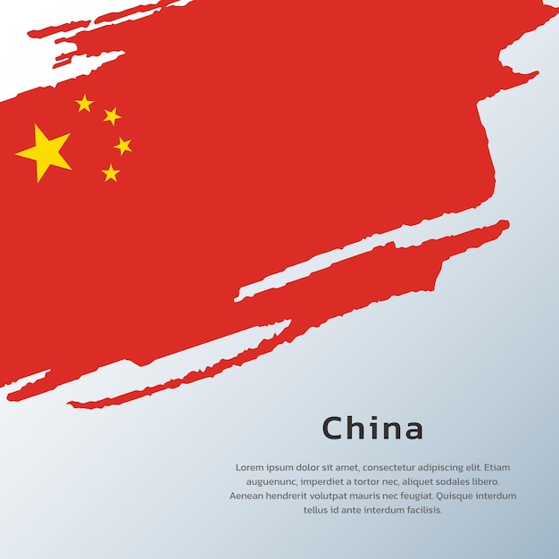 Ilustración de la plantilla de la bandera de China