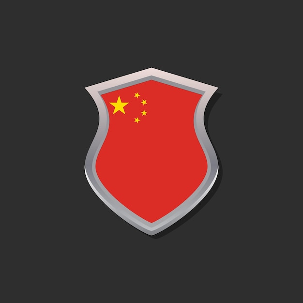 Ilustración de la plantilla de la bandera de China