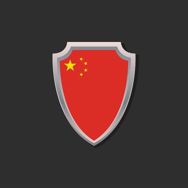 Ilustración de la plantilla de la bandera de China