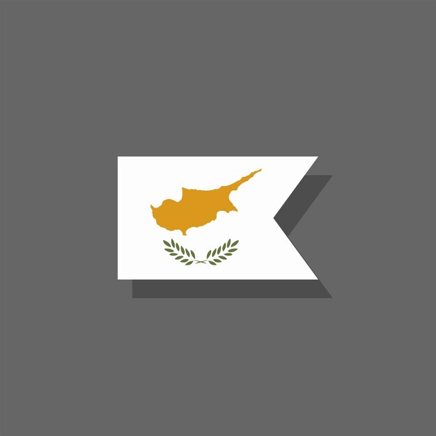 Ilustración de la plantilla de la bandera de chipre