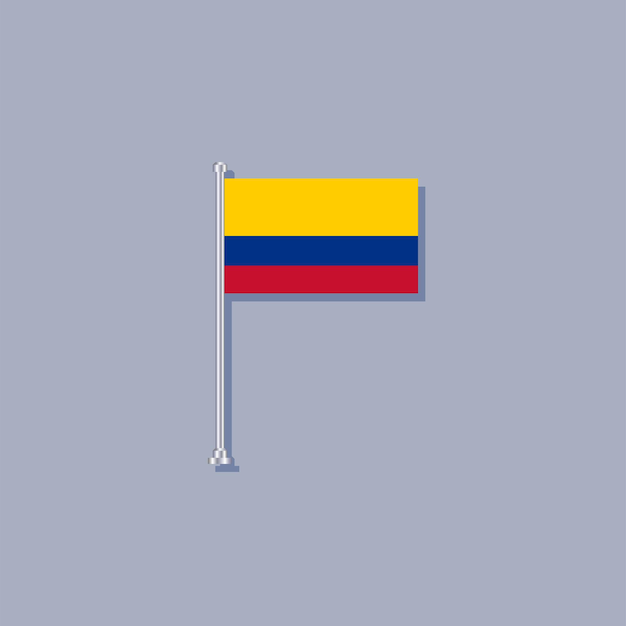 Ilustración de la plantilla de la bandera de Colombia