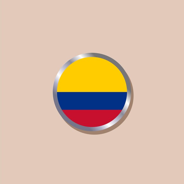 Ilustración de la plantilla de la bandera de Colombia