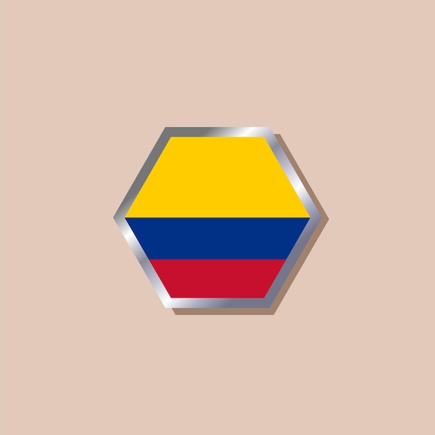 Vector ilustración de la plantilla de la bandera de colombia