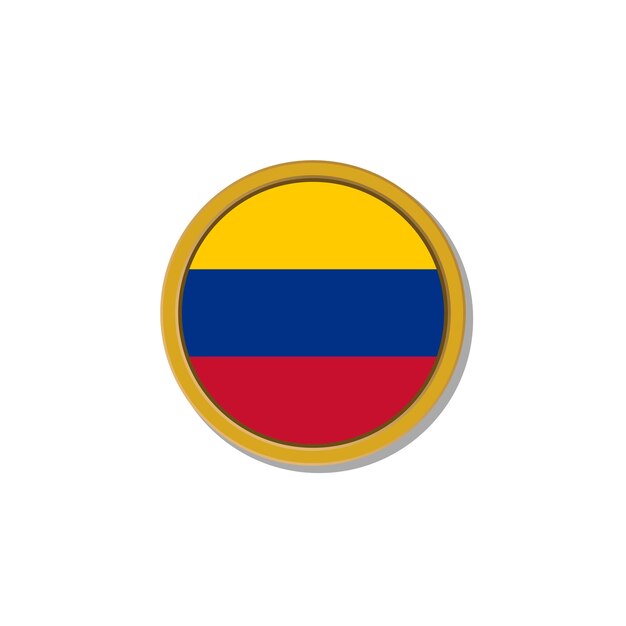 Ilustración de la plantilla de la bandera de Colombia