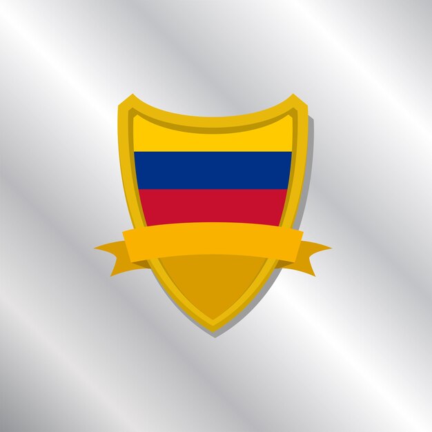 Ilustración de la plantilla de la bandera de Colombia