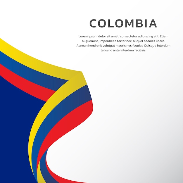 Ilustración de la plantilla de la bandera de Colombia