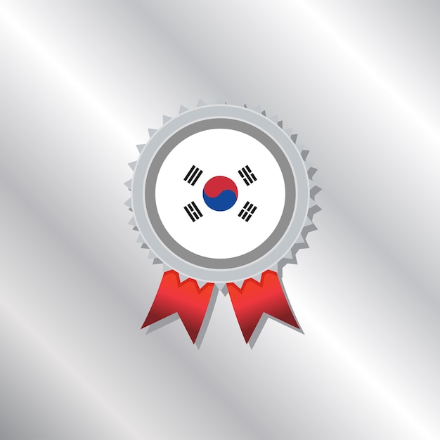 Ilustración de la plantilla de la bandera de Corea del Sur