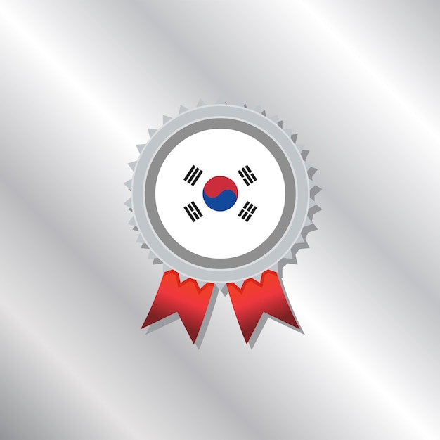 Vector ilustración de la plantilla de la bandera de corea del sur