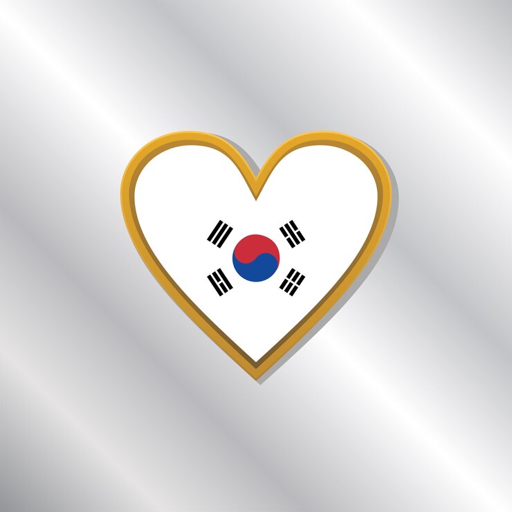 Vector ilustración de la plantilla de la bandera de corea del sur