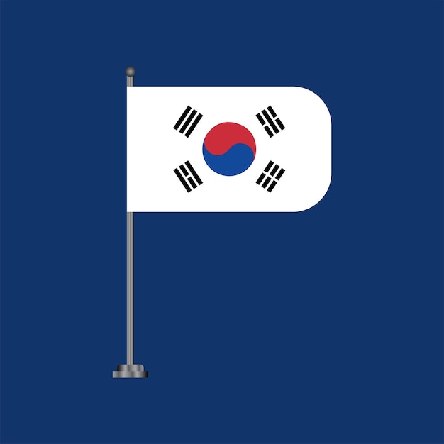 Ilustración de la plantilla de la bandera de Corea del Sur