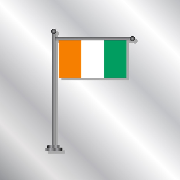 Ilustración de la plantilla de la bandera de Costa de Marfil