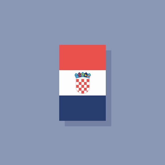 Ilustración de la plantilla de la bandera de Croacia