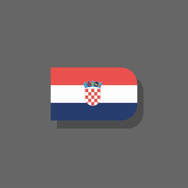 Ilustración de la plantilla de la bandera de Croacia