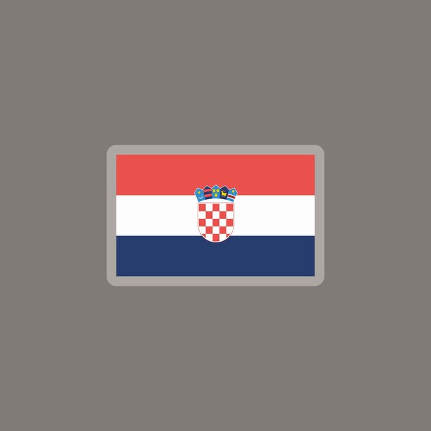 Ilustración de la plantilla de la bandera de Croacia