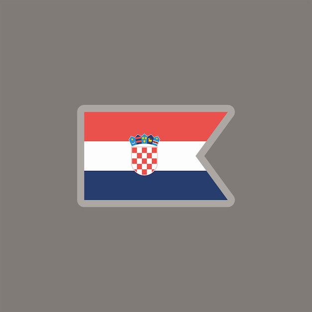 Ilustración de la plantilla de la bandera de Croacia