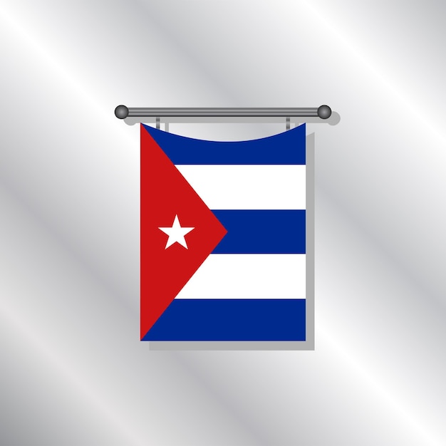 Ilustración de la plantilla de la bandera de cuba