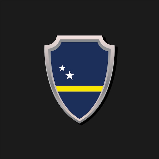 Ilustración de la plantilla de la bandera de Curazao