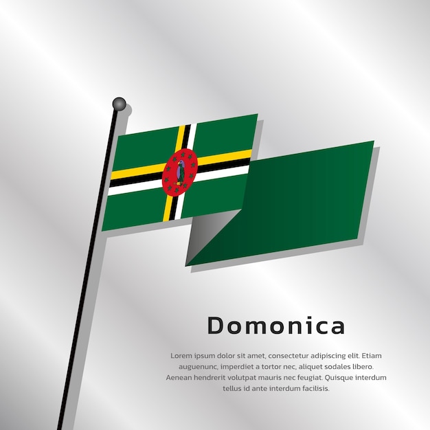 Ilustración de la plantilla de la bandera de domonica