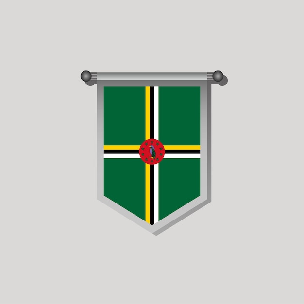 Ilustración de la plantilla de la bandera de Domonica