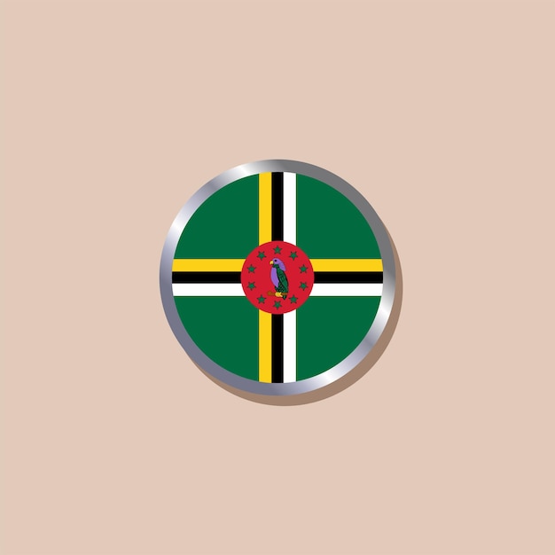 Ilustración de la plantilla de la bandera de Domonica