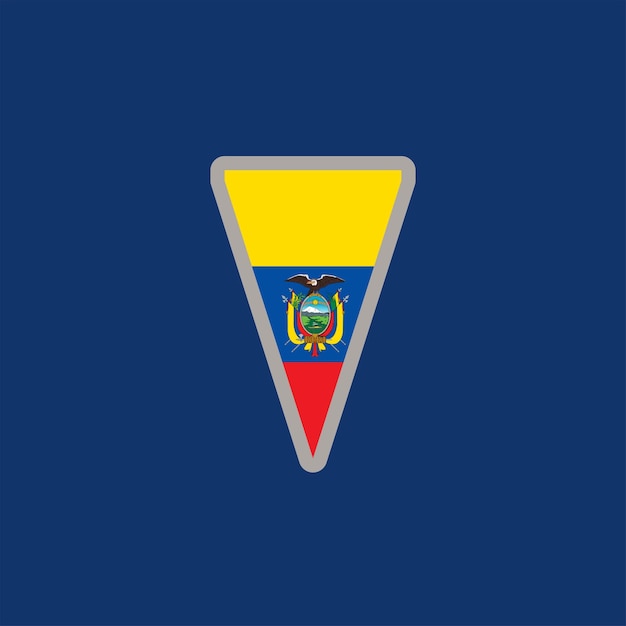 Ilustración de la plantilla de la bandera de Ecuador