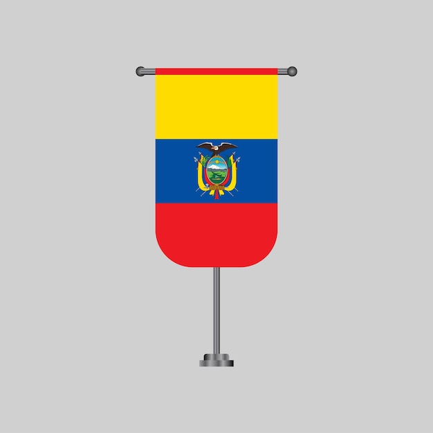 Ilustración de la plantilla de la bandera de Ecuador