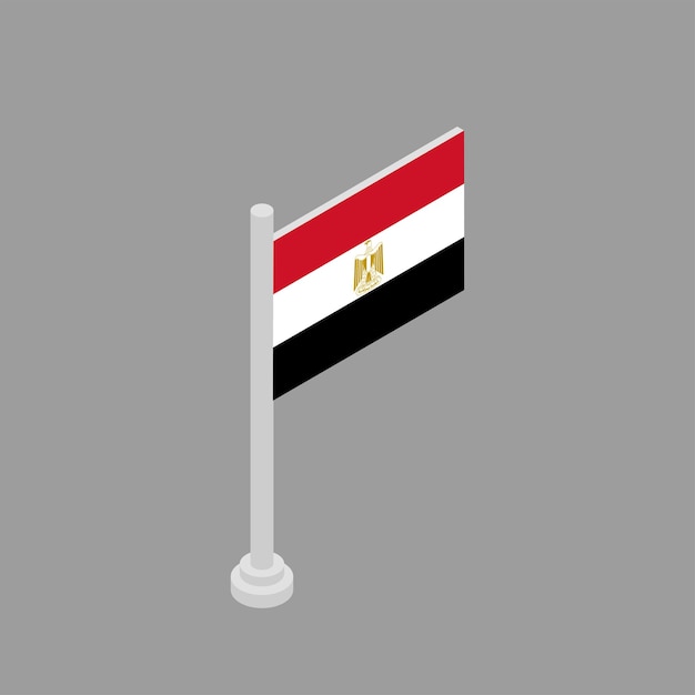 Ilustración de la plantilla de la bandera de Egipto