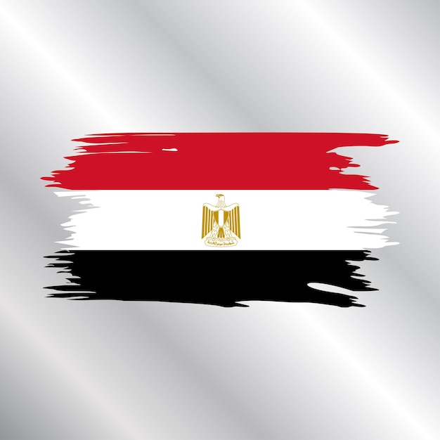 Vector ilustración de la plantilla de la bandera de egipto