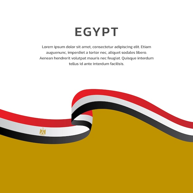 Ilustración de la plantilla de la bandera de Egipto