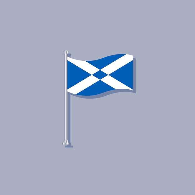 Ilustración de la plantilla de la bandera de Escocia