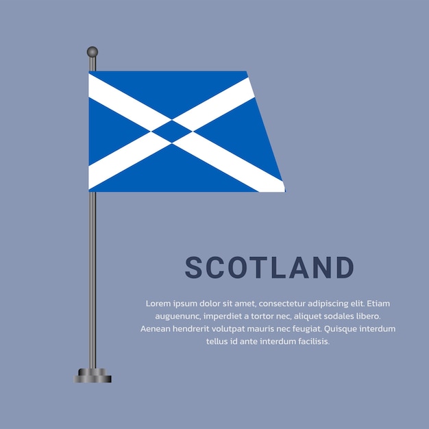 Ilustración de la plantilla de la bandera de Escocia