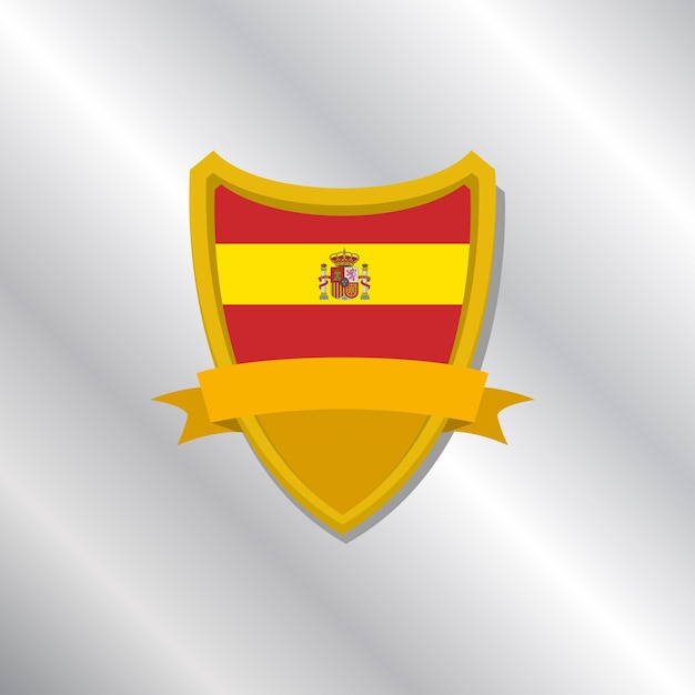 Vector ilustración de la plantilla de la bandera de españa