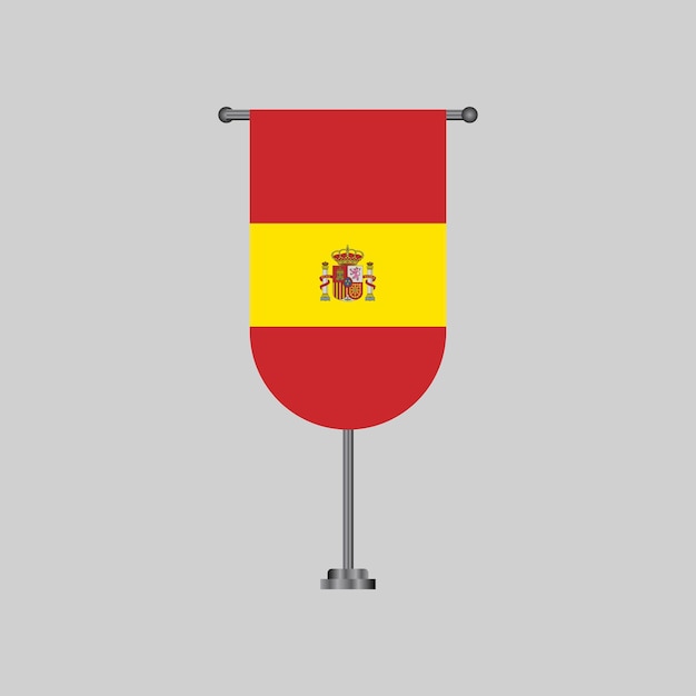 Ilustración de la plantilla de la bandera de españa