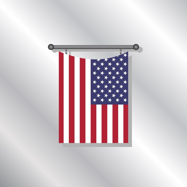 Vector ilustración de la plantilla de la bandera de estados unidos