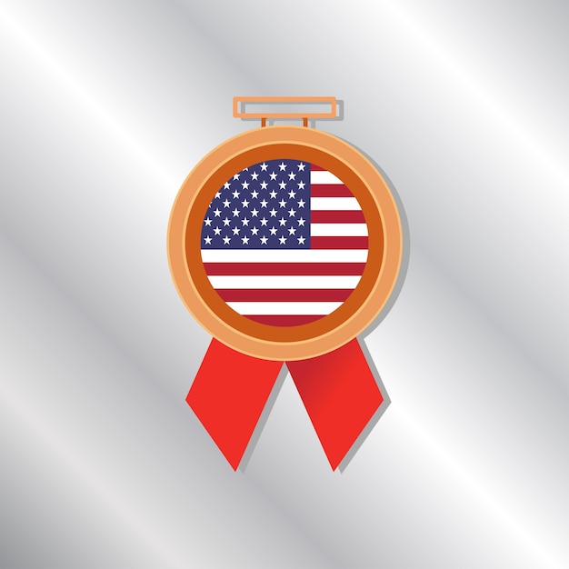 Ilustración de la plantilla de la bandera de Estados Unidos
