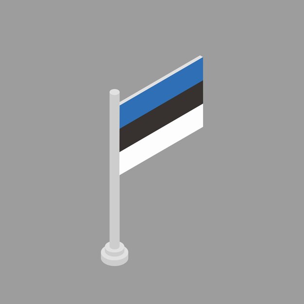 Ilustración de la plantilla de la bandera de Estonia