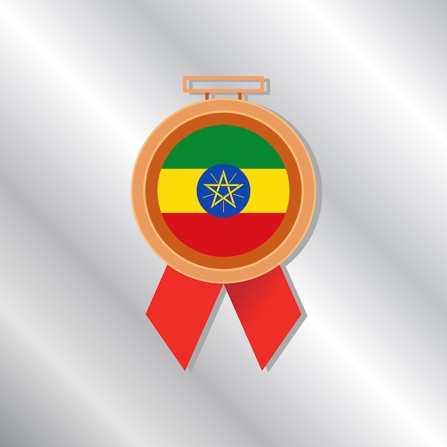 Ilustración de la plantilla de la bandera de Etiopía