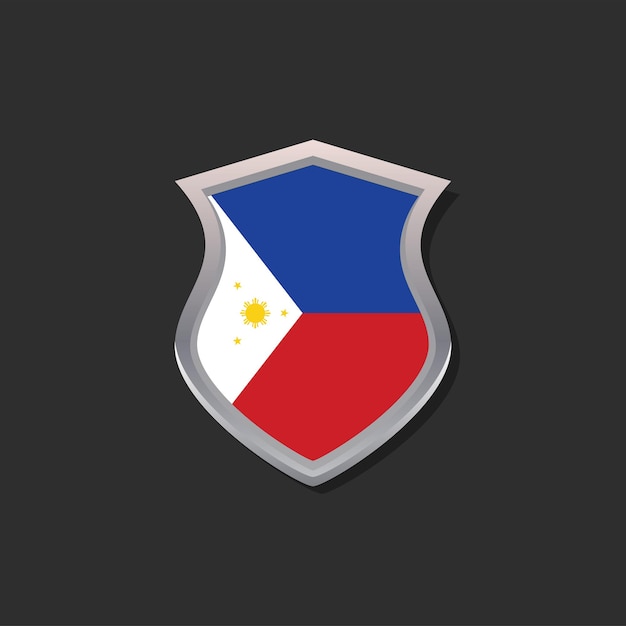 Vector ilustración de la plantilla de la bandera de filipinas