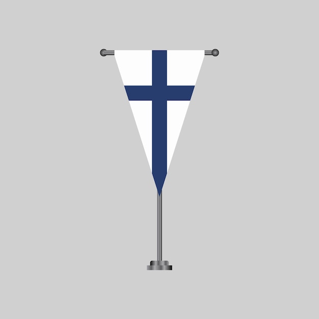 Ilustración de la plantilla de la bandera de Finlandia